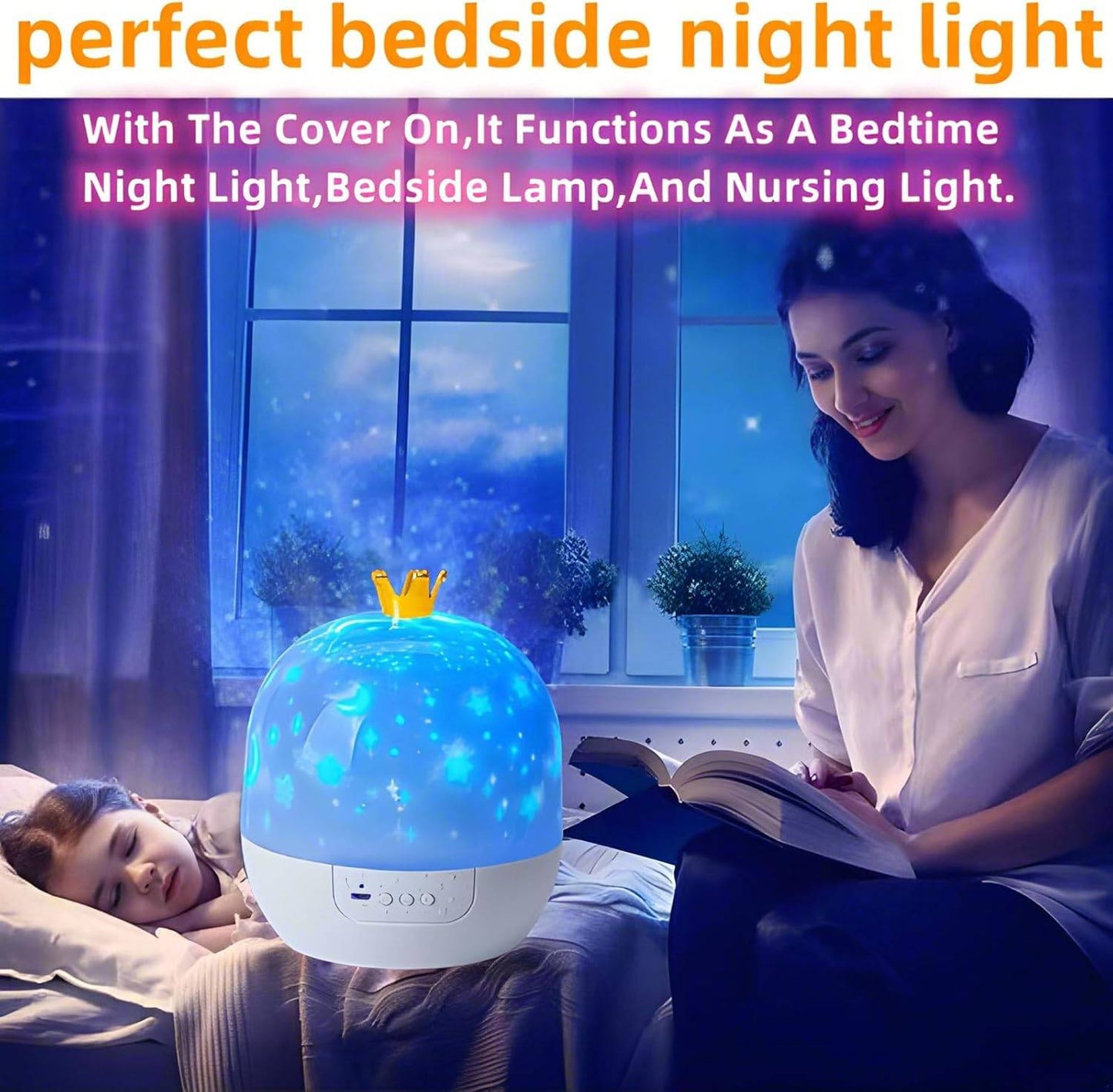 2-in-1 Star Projector Night-Light [ 50% OFF ]