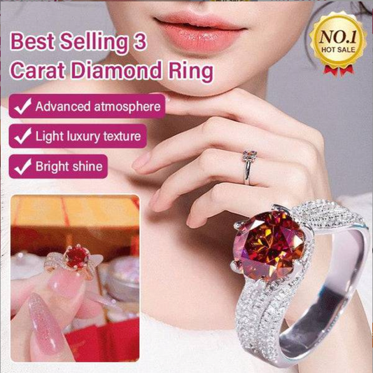 Best Selling 3 Carat Pigeon Eggs Ring + FREE BRACELET